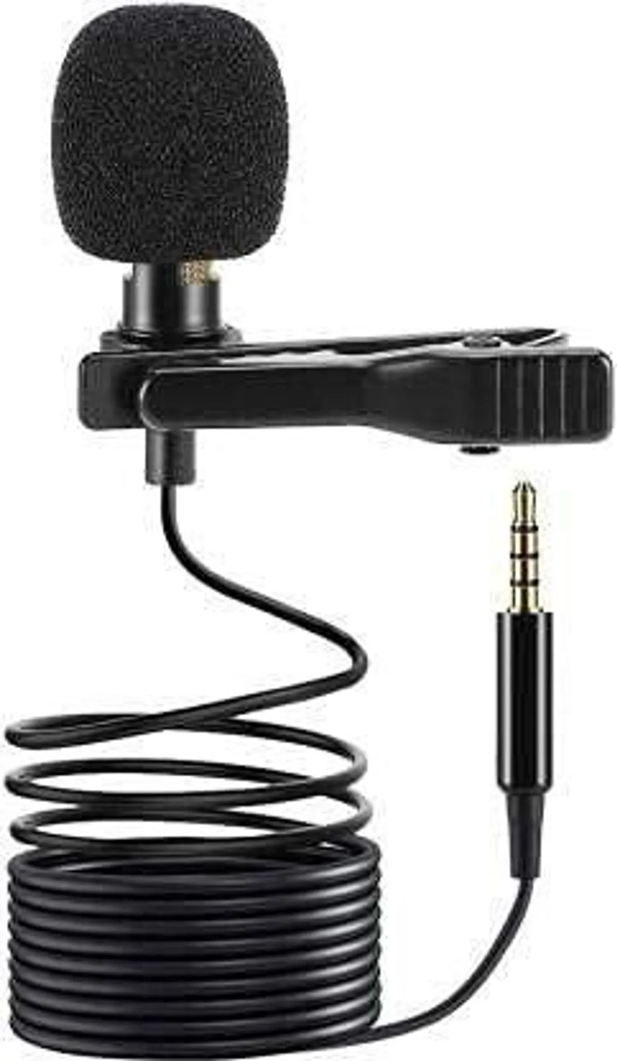 Ennix J11 3.5mm Lavalier Microphone for YouTube, Voice Recording, Smartphones, DSLR, Laptop/PC (Black, Wired Clip Mic)