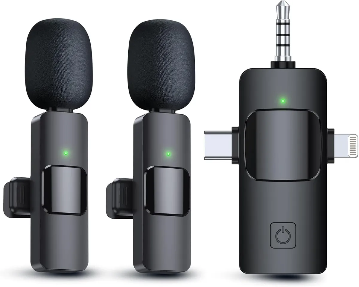 ennix 3-in-1 K-15 Wireless Mic with Noise Cancellation Dual Channel Lapel for All device Microphone