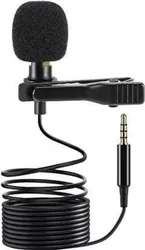 Ennix J11 3.5mm Lavalier Microphone for YouTube, Voice Recording, Smartphones, DSLR, Laptop/PC (Black, Wired Clip Mic)