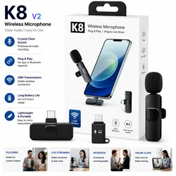 K8 V2 Single Wireless Plug and Play Collar Microphone